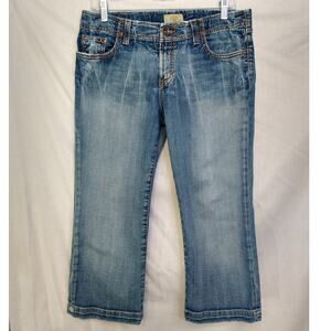 BKE Denim Capri Jeans Size 29 Mid Rise Distressed Stretch Casual Summer